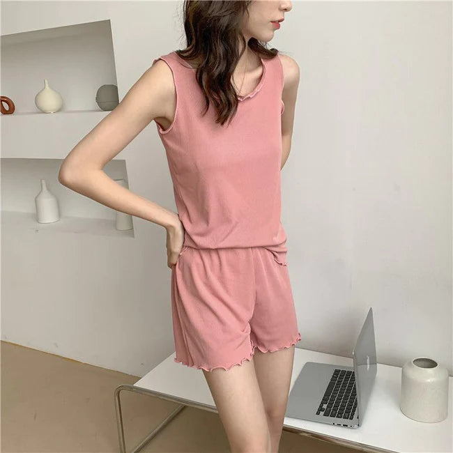 Cami Set Rough Edge Leisure Homewear Set CH # 340 - saimwear