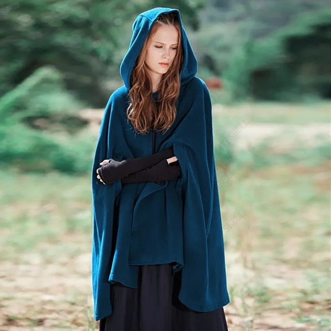 Saimwear Winter Whisper Enchanting Vintage Gothic Hooded Cloak In Fleece CH 380