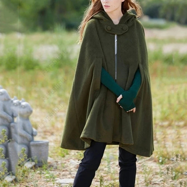 Saimwear Winter Whisper Enchanting Vintage Gothic Hooded Cloak In Fleece CH 380