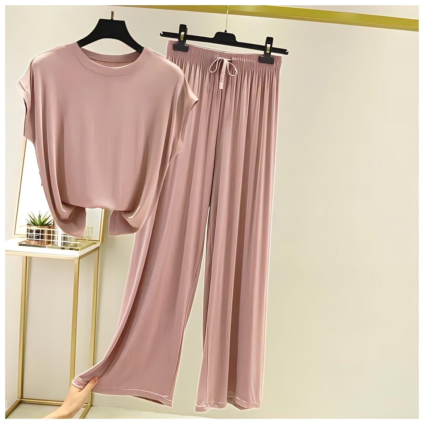 CH # 355 Round Neck Sleeveless Loung Wear - saimwear