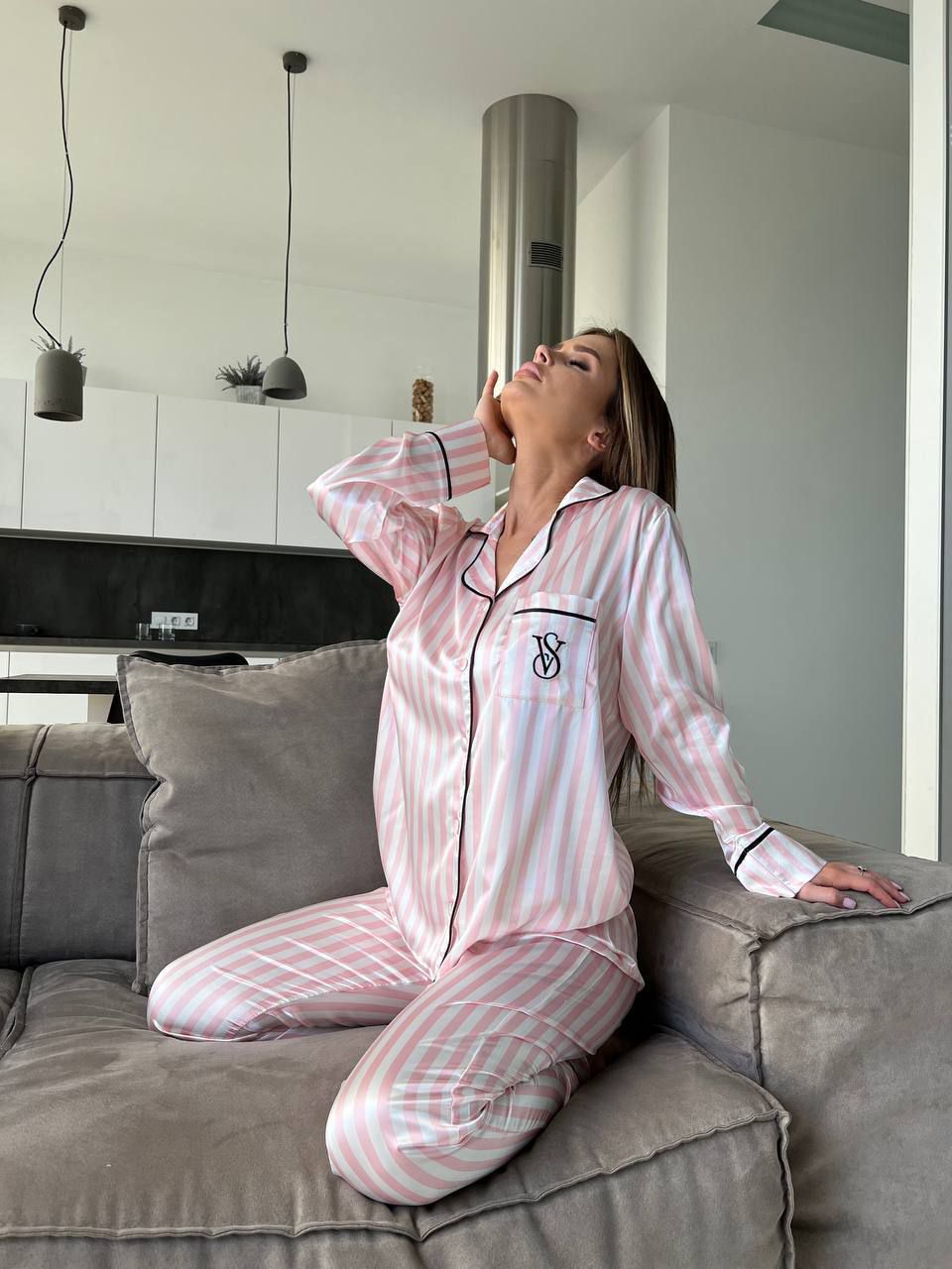 D 2 | Luxury Printed Silk Pajama Set For Women | SAIMWEAR