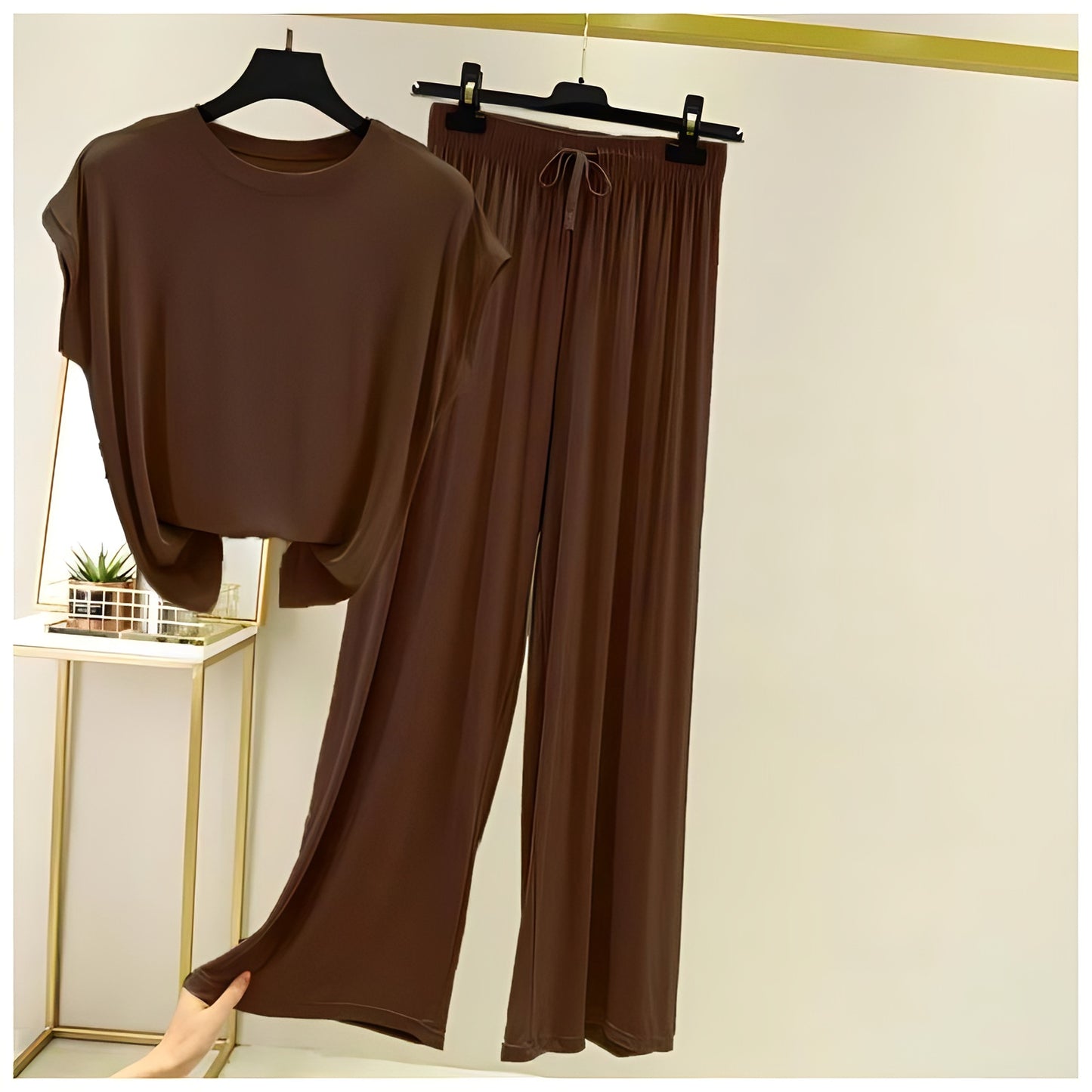 CH # 355 Round Neck Sleeveless Loung Wear - saimwear