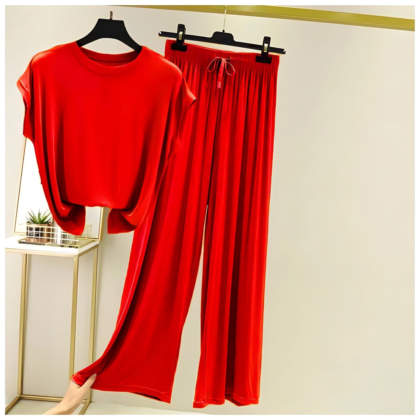 CH # 355 Round Neck Sleeveless Loung Wear - saimwear