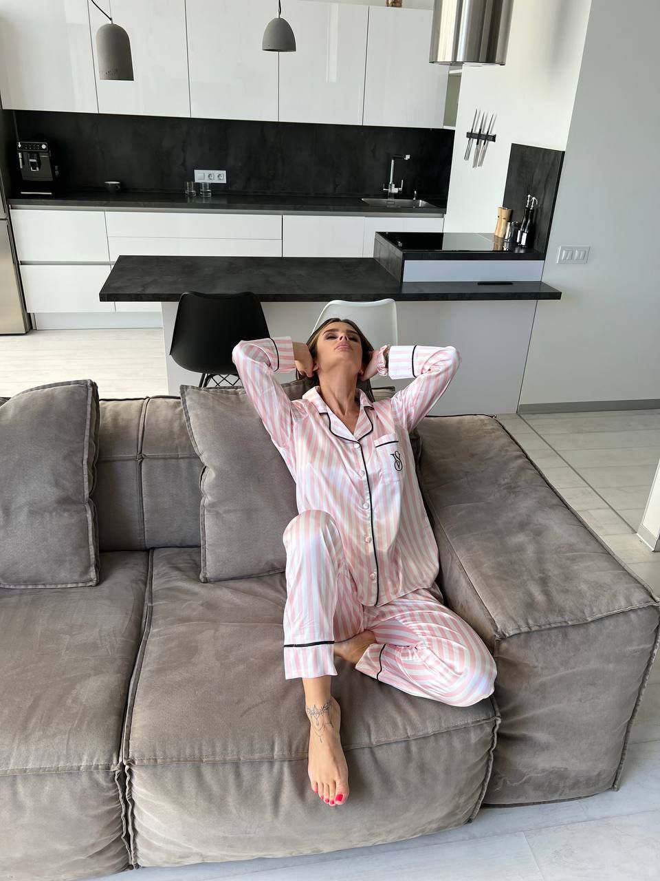 D 2 | Luxury Printed Silk Pajama Set For Women | SAIMWEAR