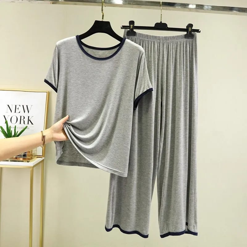 Contrast Rib Lounge Wear Set SW-00104 - saimwear