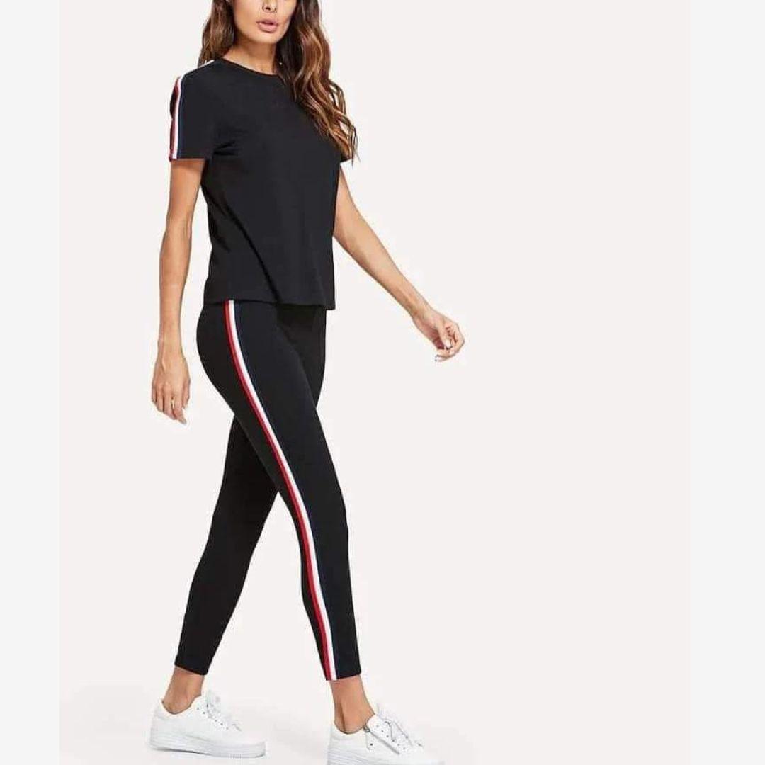 Color Stripe Summer Tracksuit SW-0052 - saimwear