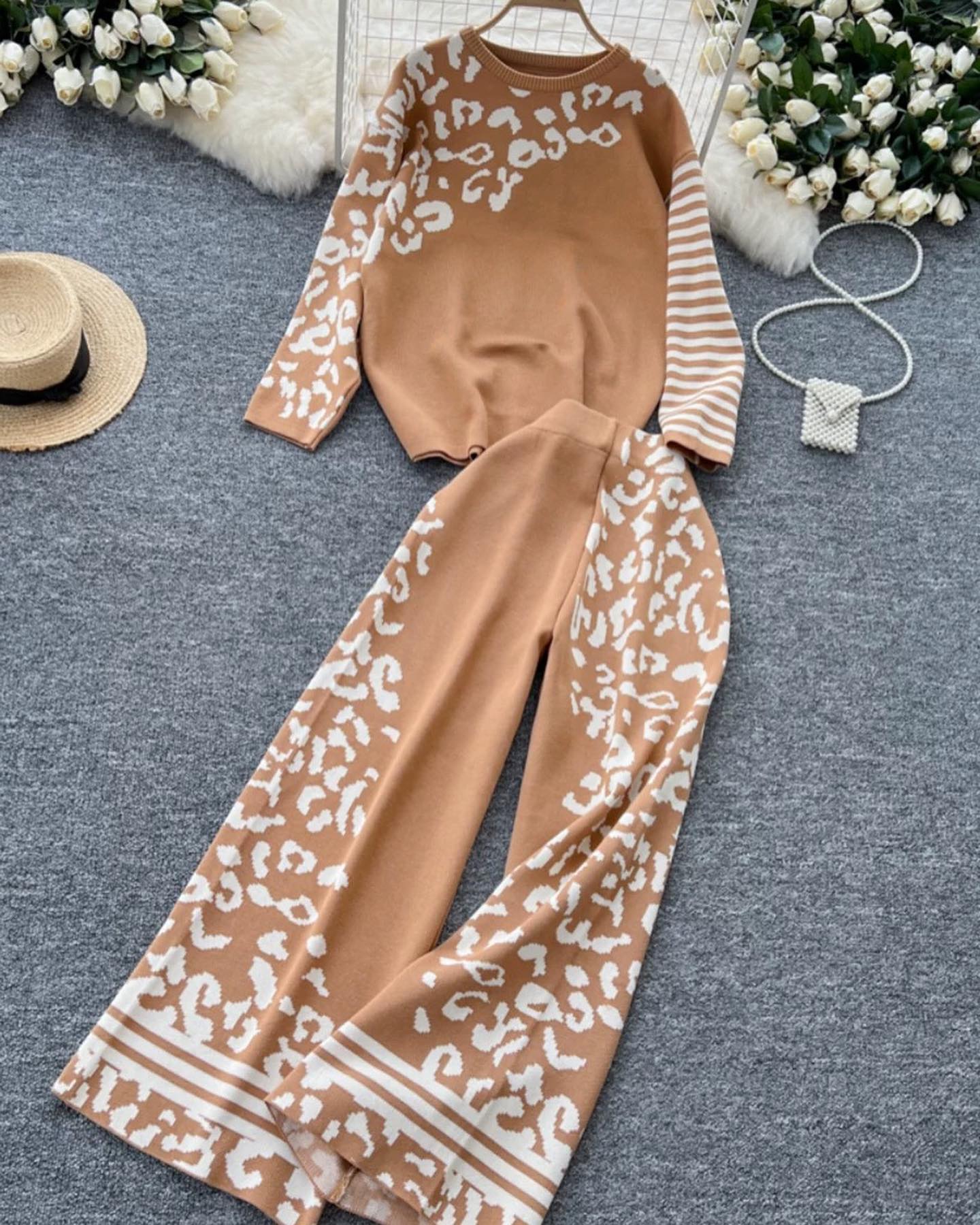 CH-496 Saimwear Printed Winter Fleece Co ord set