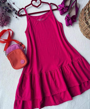 Ch # 347 Fluttering Frills Summer Top Breathable Cotton Jersey Casual Wear - saimwear
