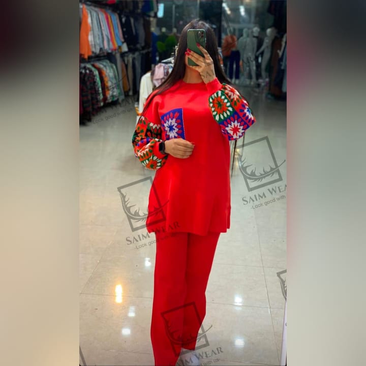 Saimwear 2 Pcs Printed Fleece Co ord Set CH 321