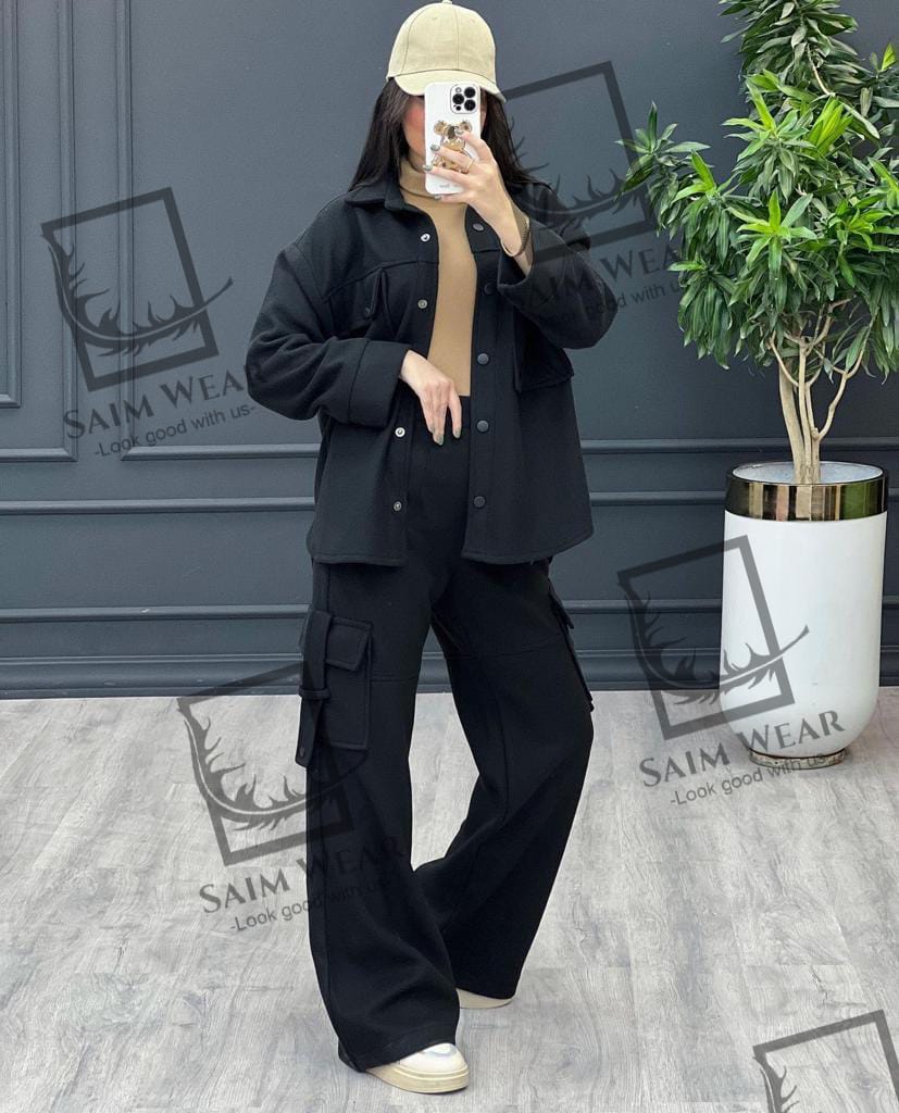 2 Pcs Cargo Pocket Style Winter Outfit CH-373