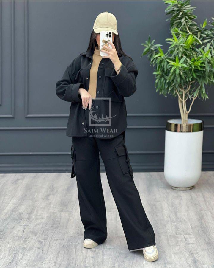 2 Pcs Cargo Pocket Style Winter Outfit CH-373