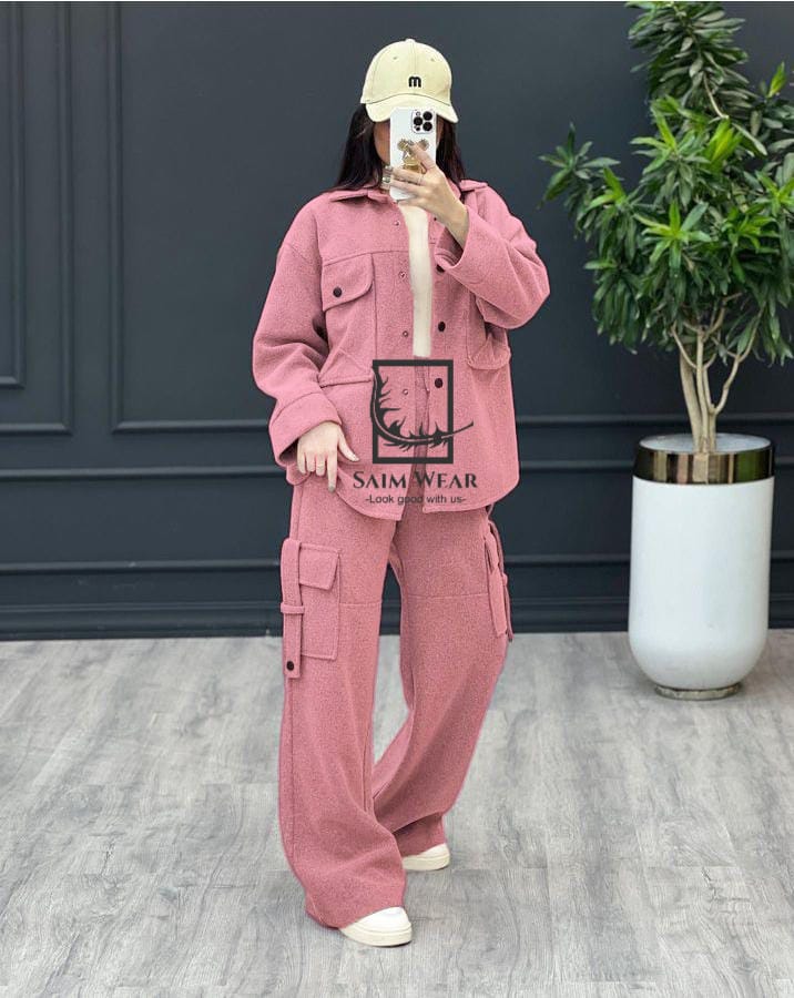 2 Pcs Cargo Pocket Style Winter Outfit CH-373
