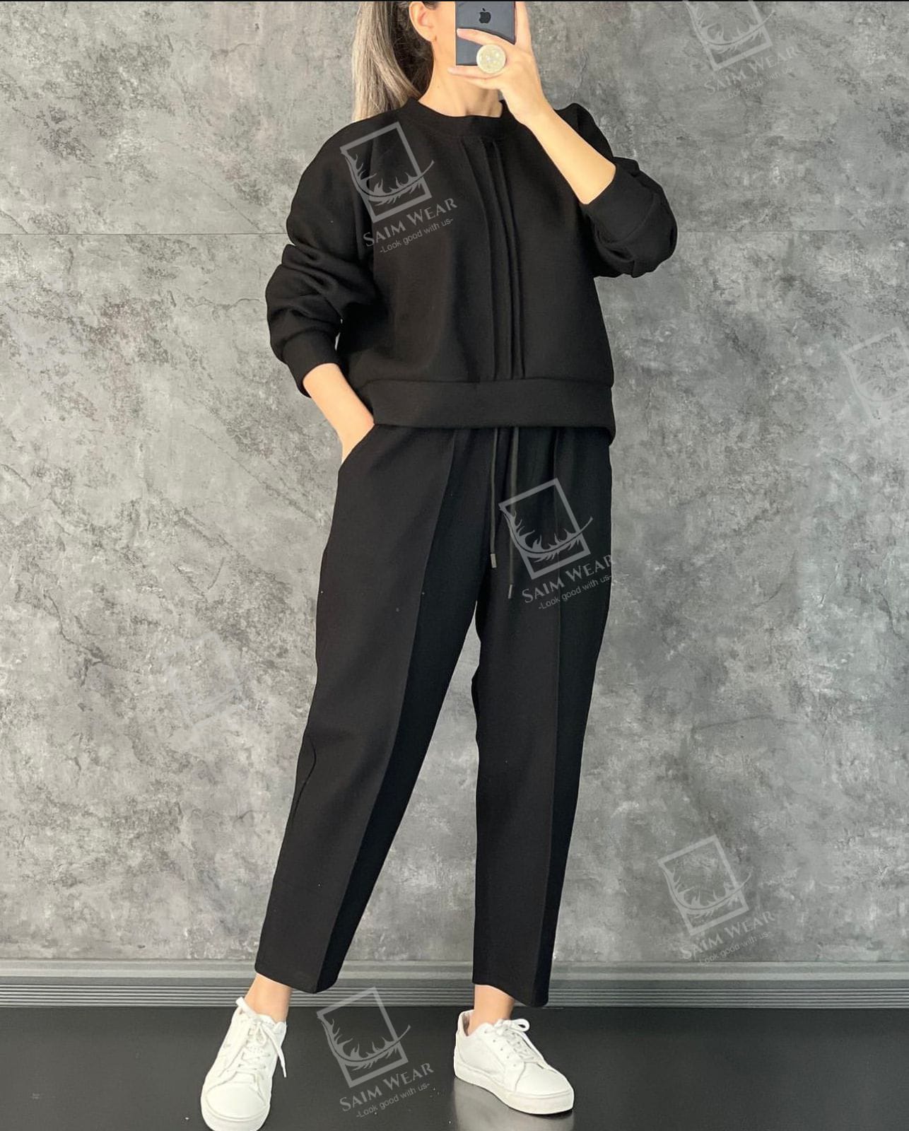 Ladies Lounge Wear Hooded 2 Piece Co Ord Jogging Bottoms Womens Tracksuit  Set
