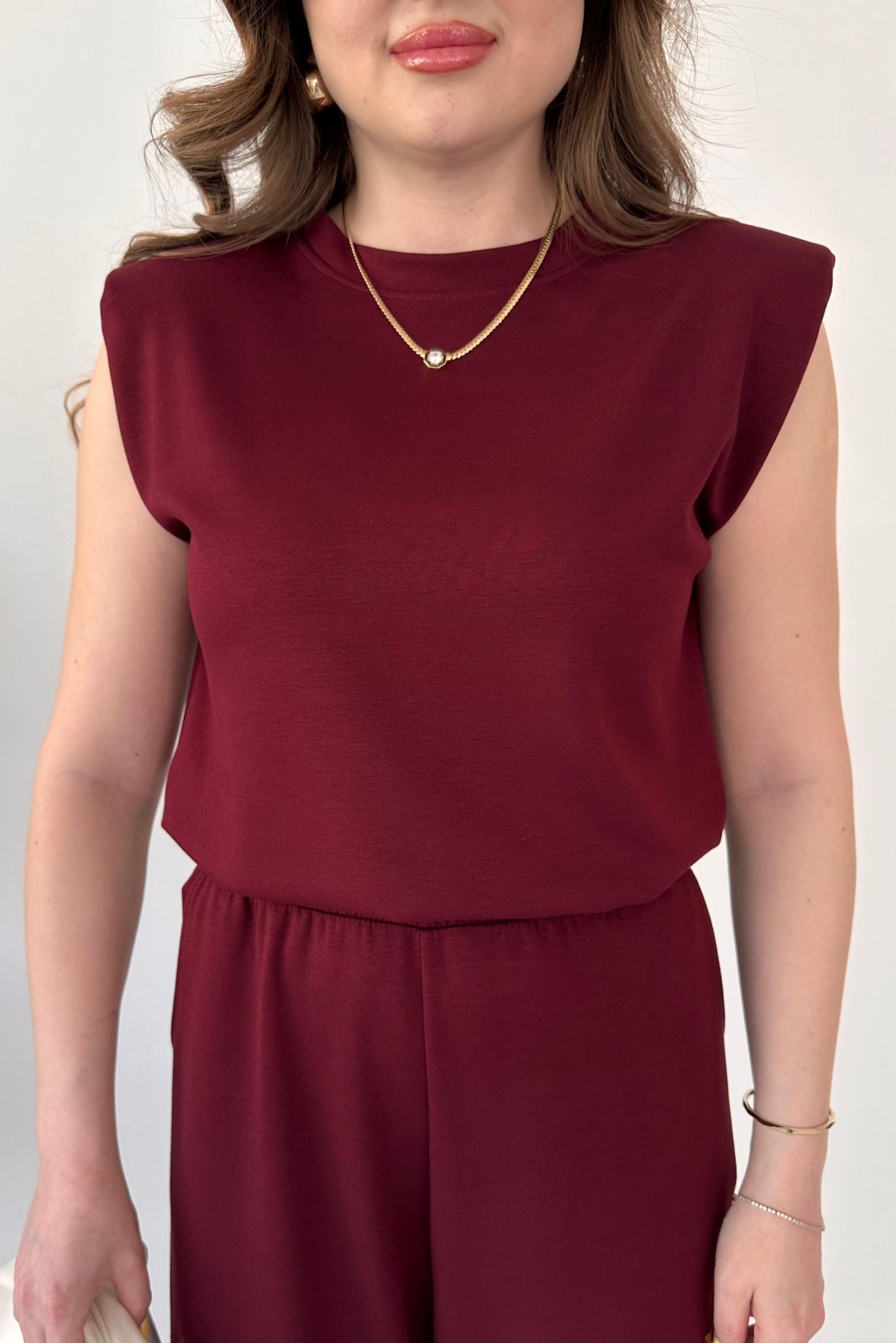 CH 561 Straight Trouser With Sleeveless Top - Saimwear