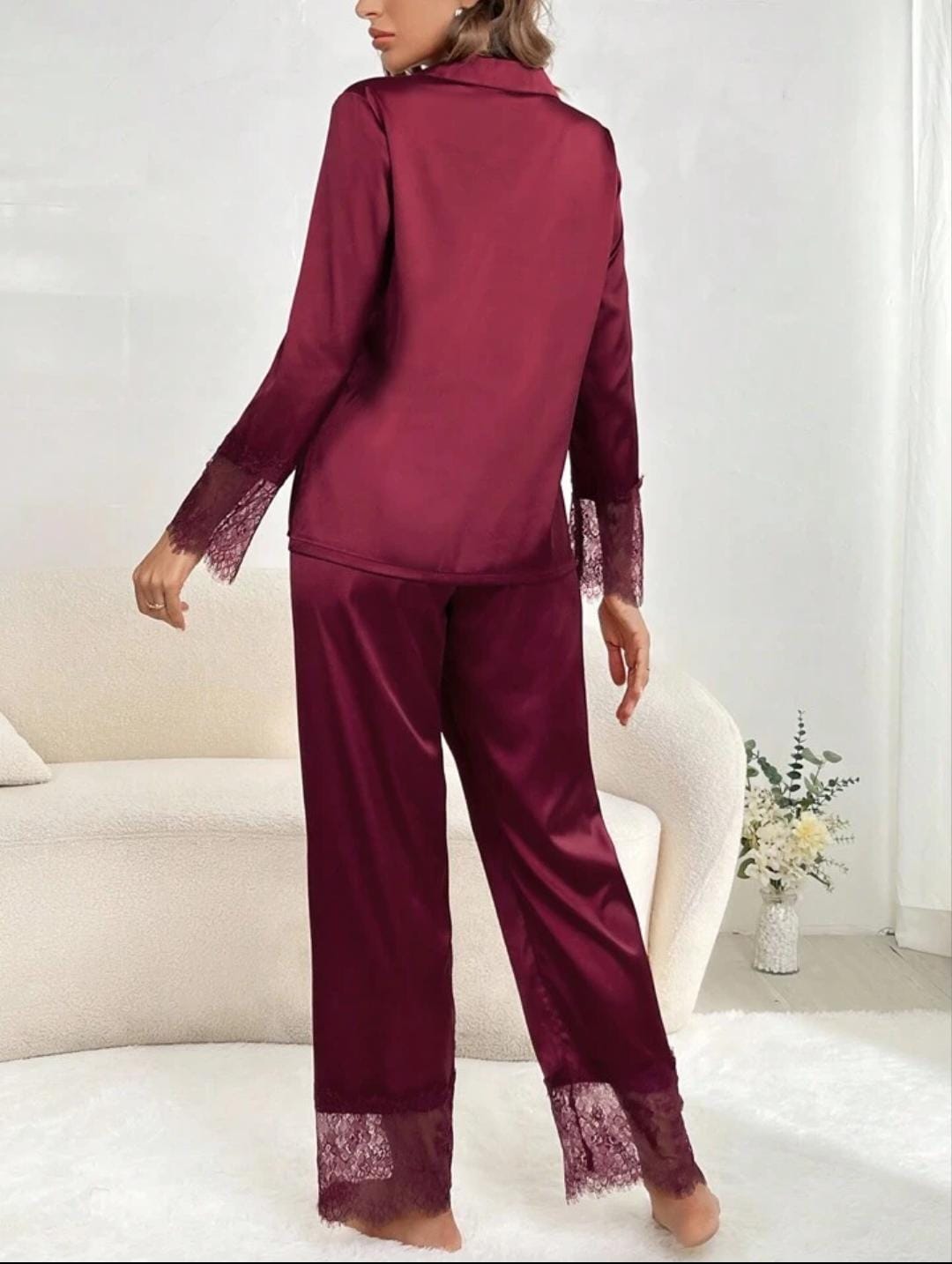 Saimwear 2-Piece Silk Nighty Set – P-73