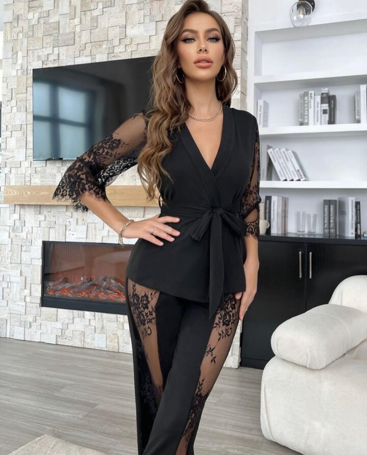 Saimwear 2-Piece Silk Nighty Set – P-74