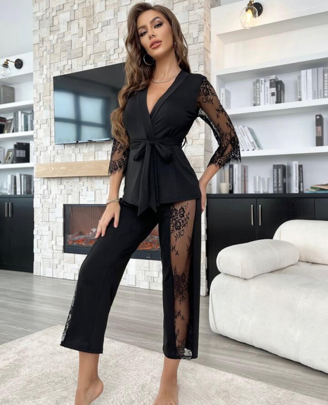 Saimwear 2-Piece Silk Nighty Set – P-74