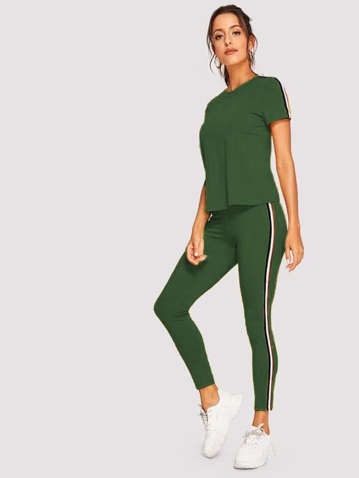 Color Stripe Summer Tracksuit SW-0052 - saimwear