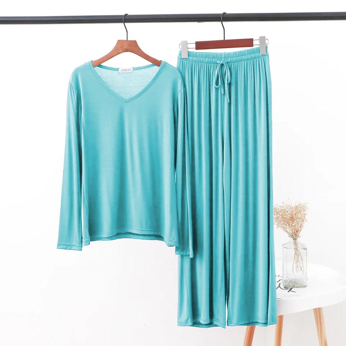 V Neck Full Sleeves Plazzo Lounge Wear SW-45 - saimwear