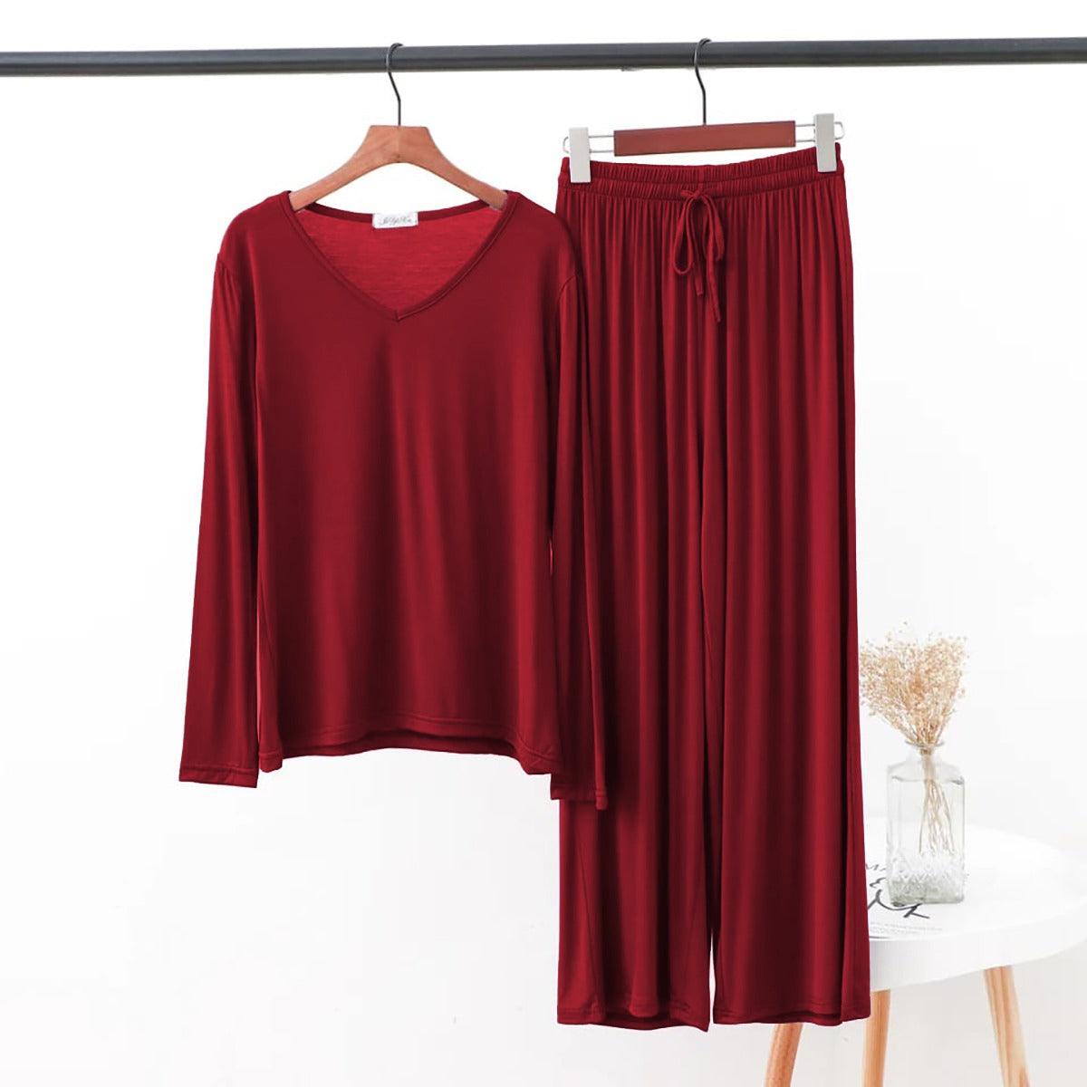 V Neck Full Sleeves Plazzo Lounge Wear SW-45 - saimwear