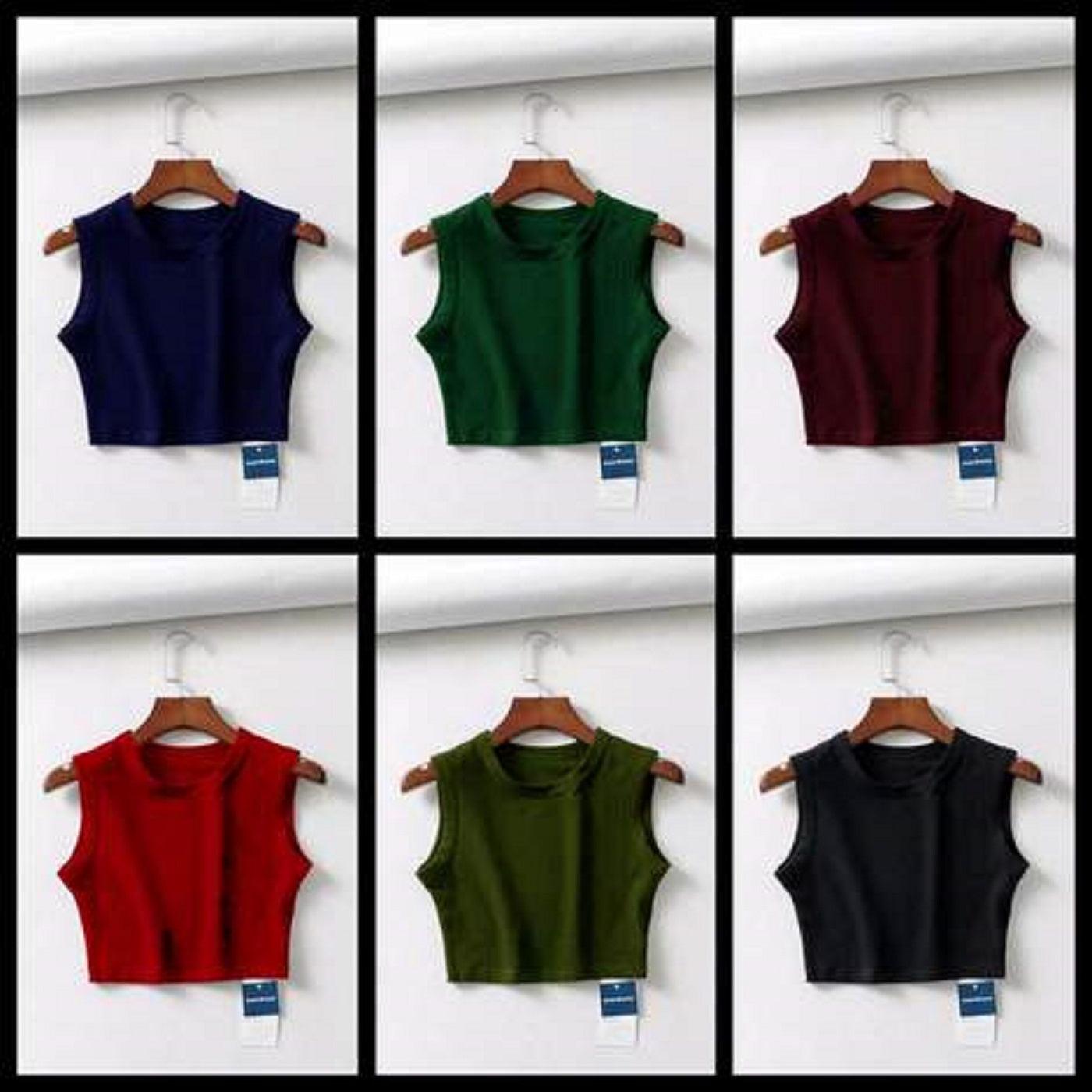 Saimwear Pack of 3 Crop Neck Top - saimwear