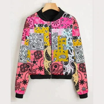 Saimwear Printed Winter Jacket Pink CHW # 22