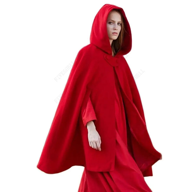 Saimwear Winter Whisper Enchanting Vintage Gothic Hooded Cloak In Fleece CH 380