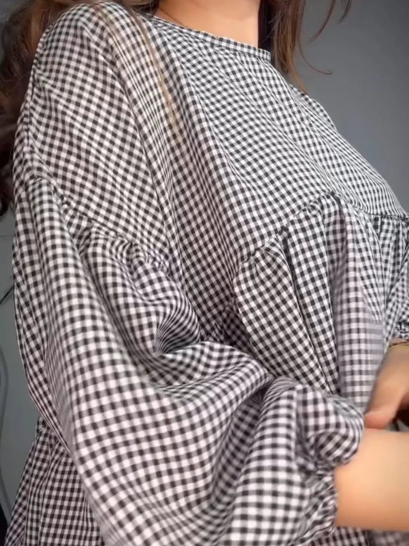 CH 552 Classic Checkered Cotton Co-ord Set-SAIMWEAR