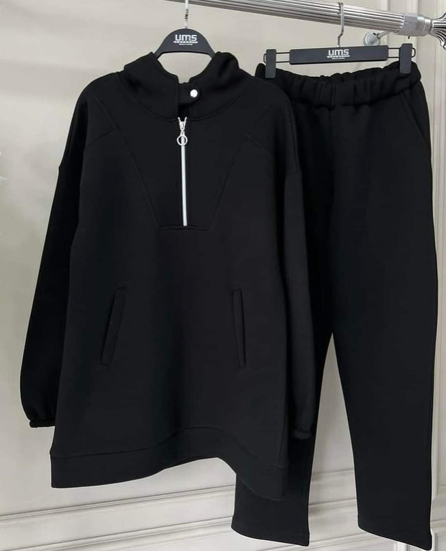 Saimwear Winter Fleece Tracksuit Set Zipper Top + Trouser CH 396