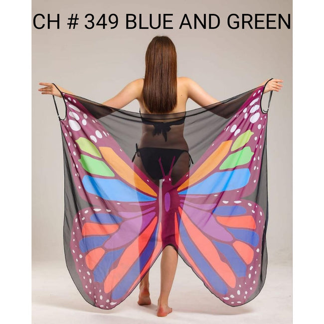 Saimwear CH # 349 Butterfly Breeze Wrap - Summer Beach Cover Up - saimwear