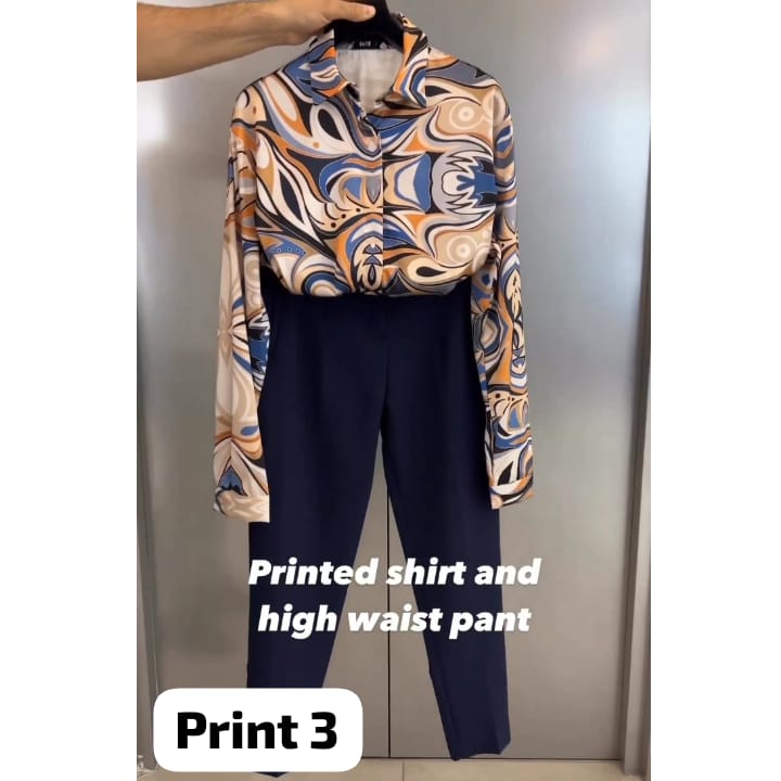 2 Pcs High waist Paint Dress SW - 00105 - saimwear