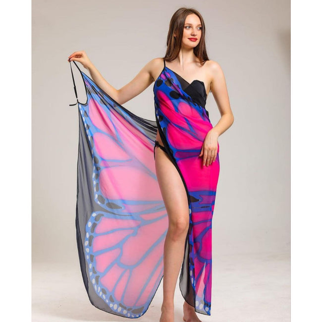 Saimwear CH # 349 Butterfly Breeze Wrap - Summer Beach Cover Up - saimwear