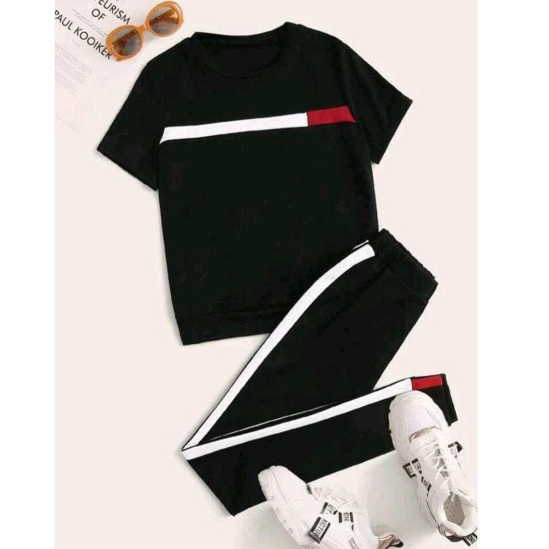 Red and White Basic Summer Tracksuit SW-0056 - saimwear