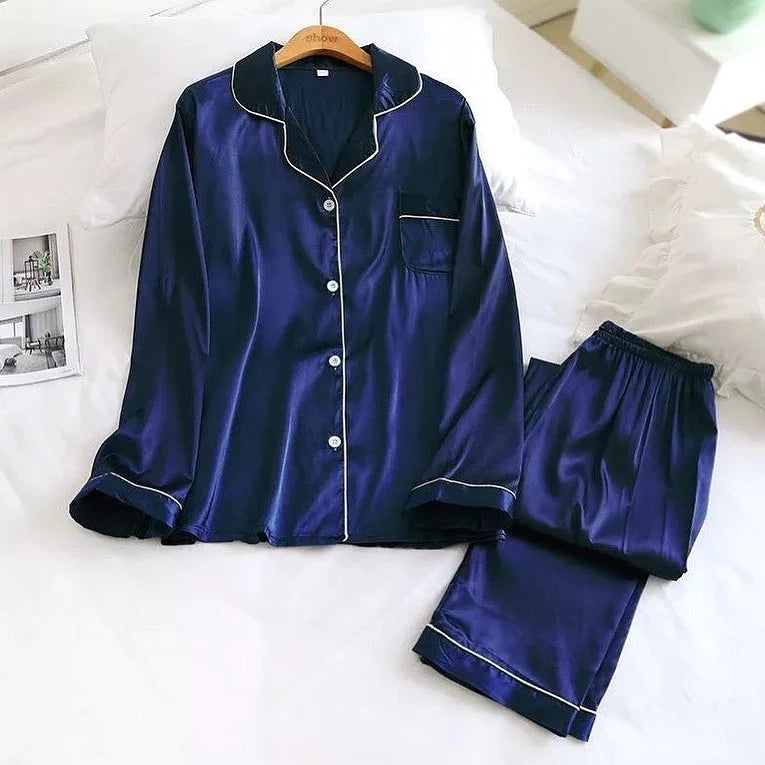 Pjs Silk Full Sleeves Nightwear
