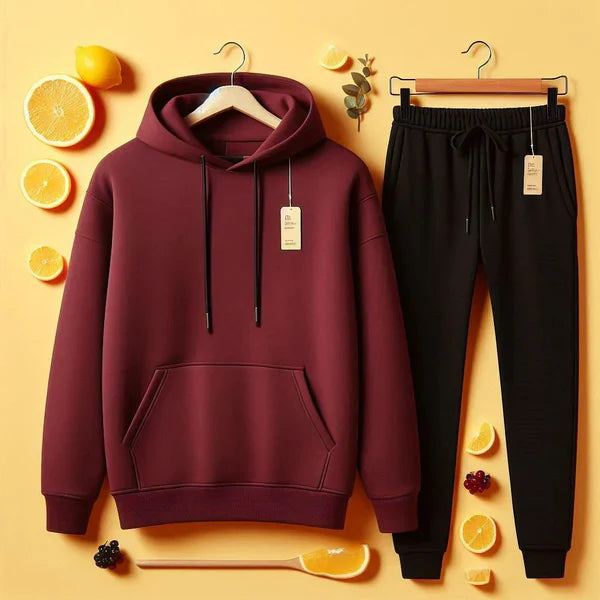 Saimwear Fleece Hoodie with Trouser Set For Women’s