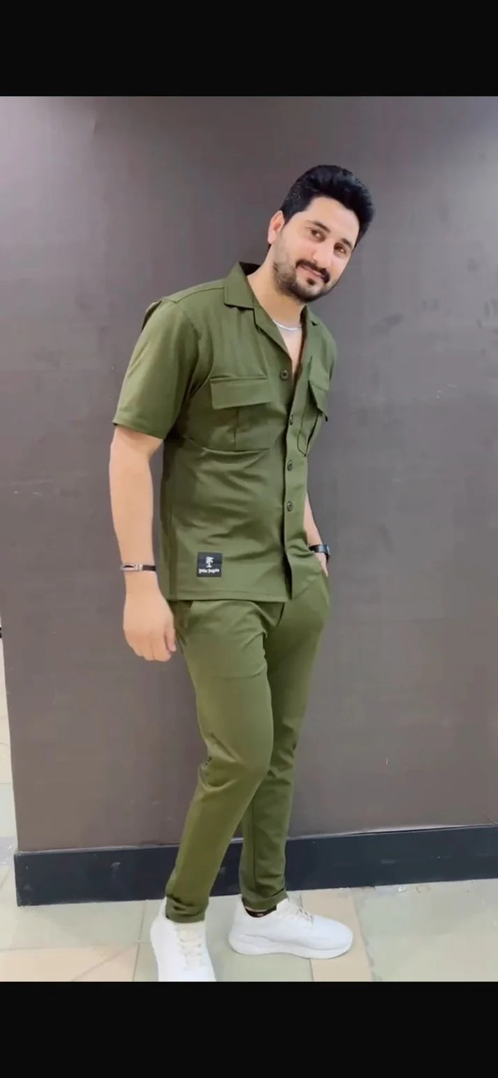 Saimwear's 2 Pcs Collar Style Tracksuit LI-15