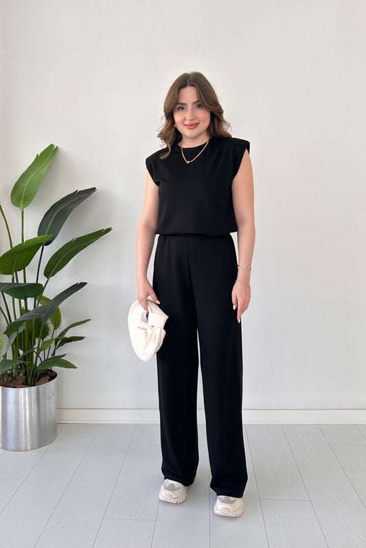 CH 561 Straight Trouser With Sleeveless Top - Saimwear