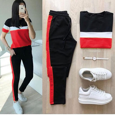 Color Panel Summer Tracksuit SW-0055
