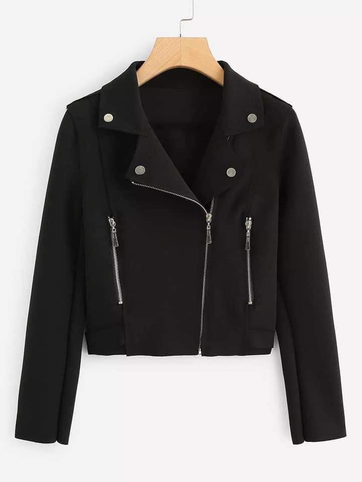 Fleece biker cheap jacket