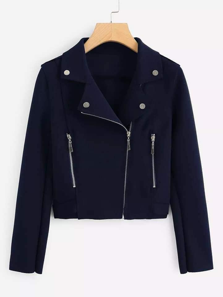 Biker Style Fleece Jacket - saimwear