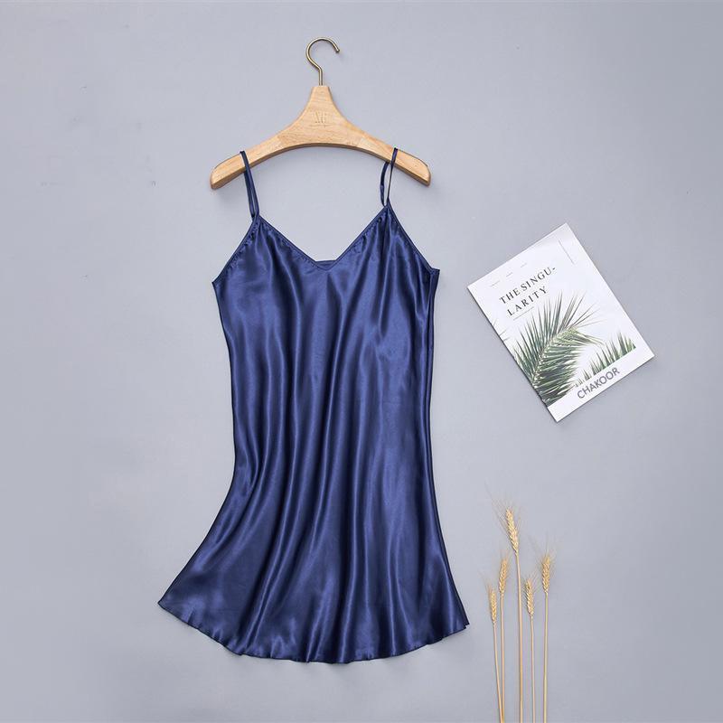 Long Silk Intimate Casual Women Sleepwear Top Chk P40 saimwear