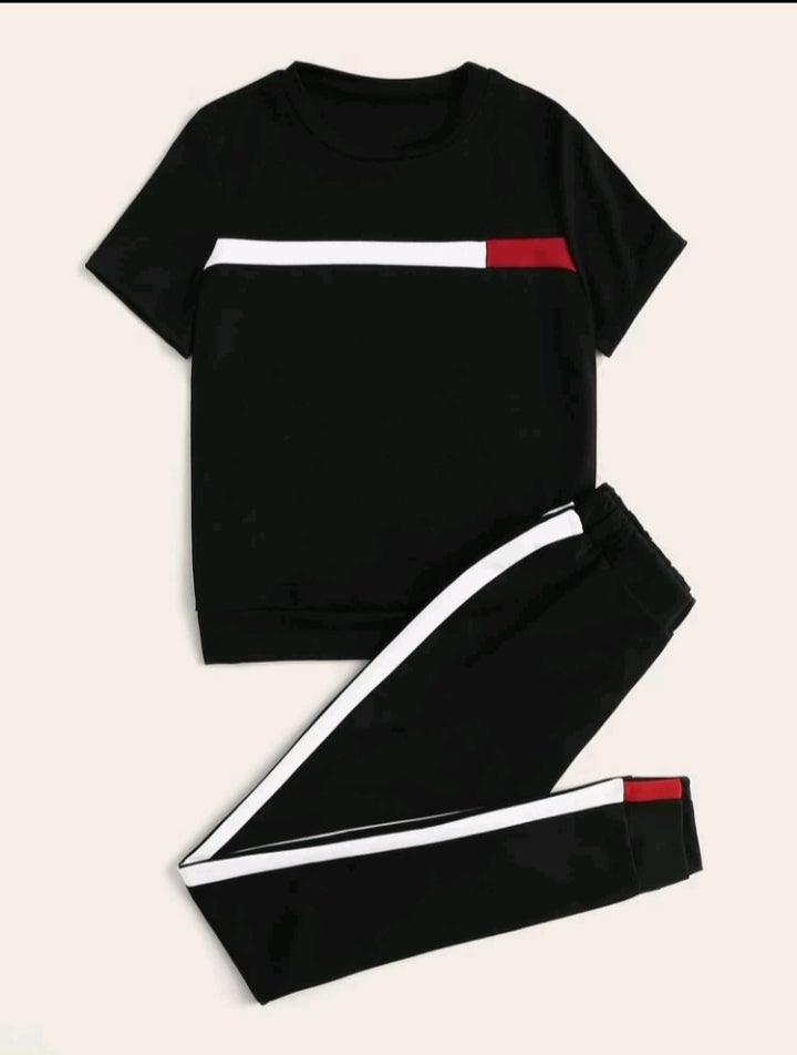 Red and White Basic Summer Tracksuit SW-0056 - saimwear